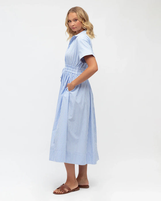 Ruched Collared Maxi