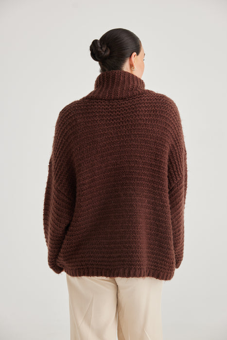 Saffron Knit - Dark Rosewood