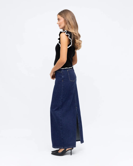 Indigo Maxi Skirt