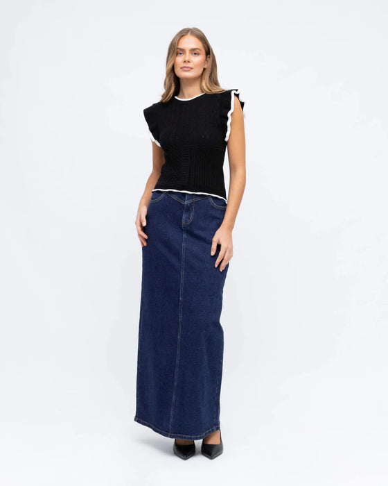 Indigo Maxi Skirt