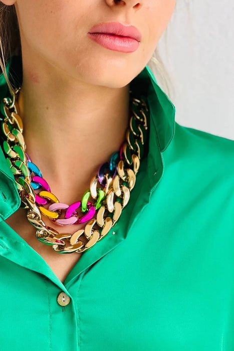 Met Chain Necklace - Metallic Gold