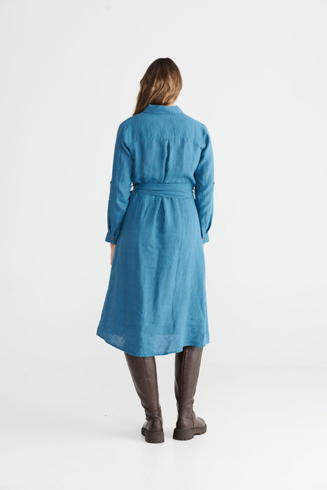 Congo Shirt Dress - Blue Steel